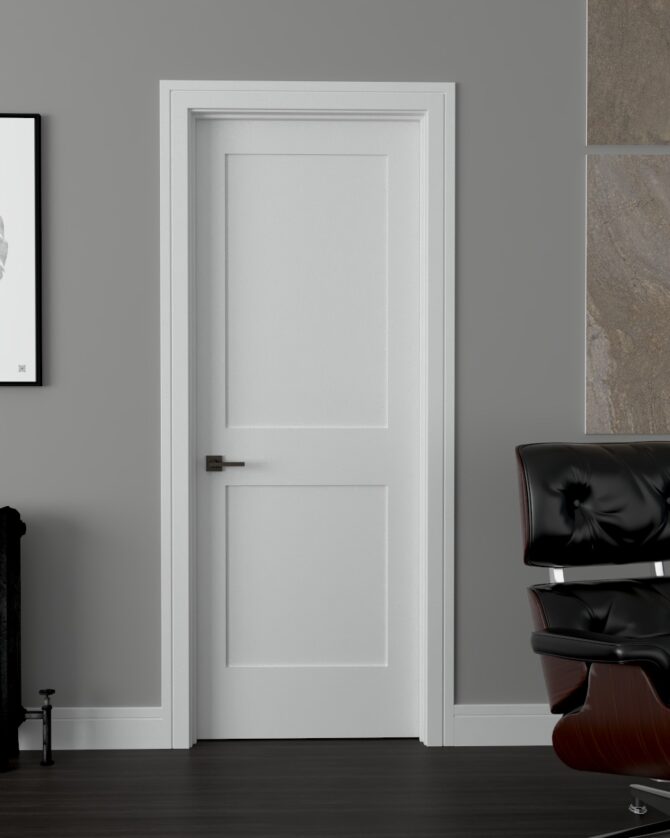 Two panel shaker interior door - shaker doors