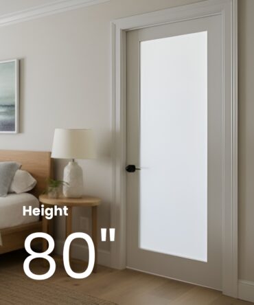 80 inches glass door - frosted glass