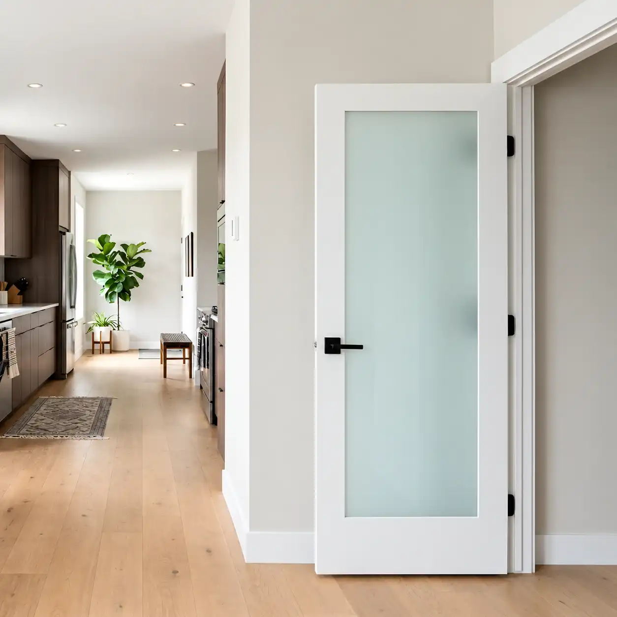 Frosted Glass Door