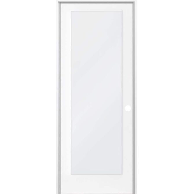 One Panel Frosted Glass Door - 1-panel frosted glass door Pre Hung, one panel prehung door