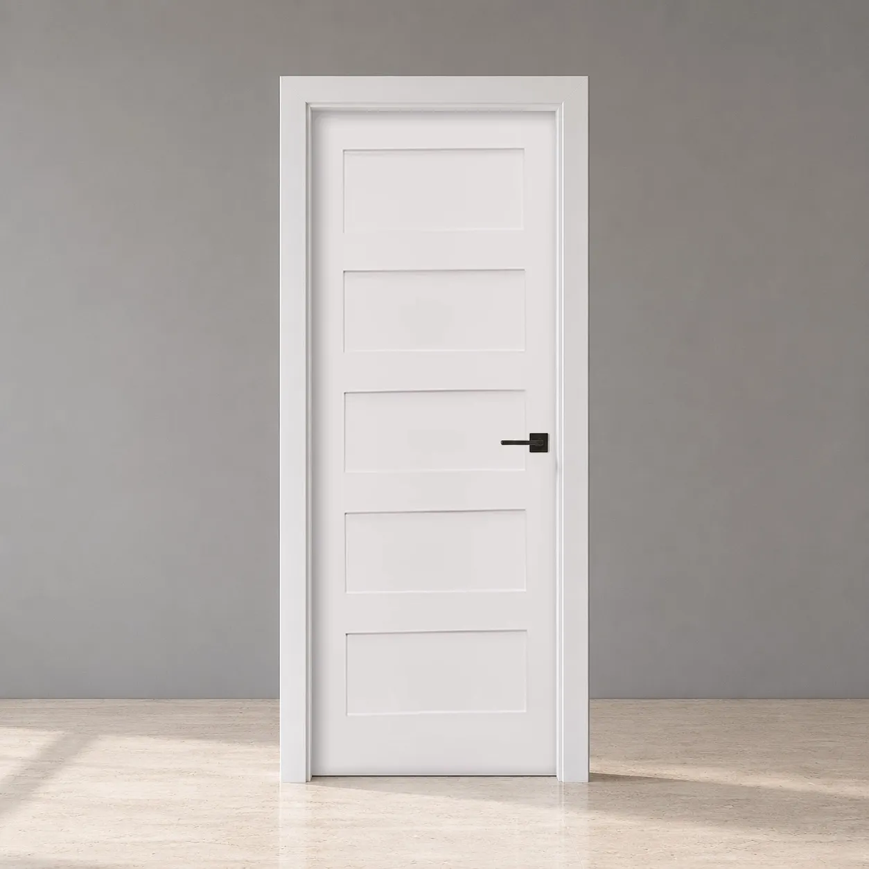 5 Panel shaker solid core interior door