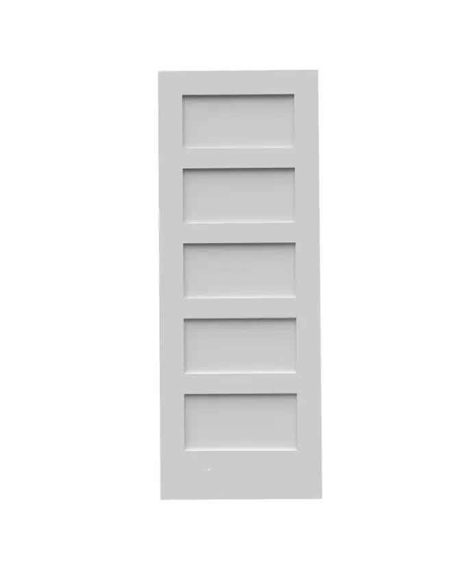 Five panel shaker solid interior door, 5-panel shaker door