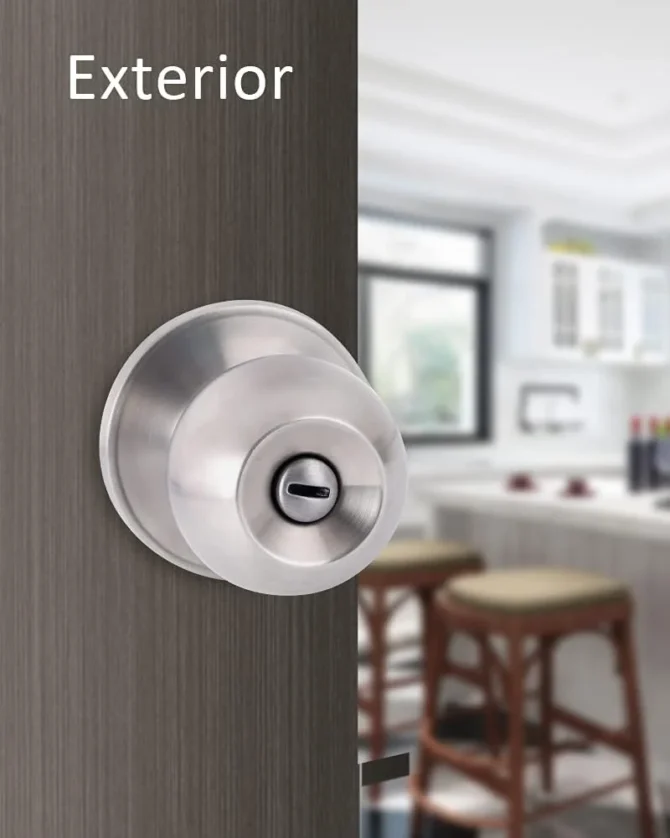 satin nickel door knob privacy