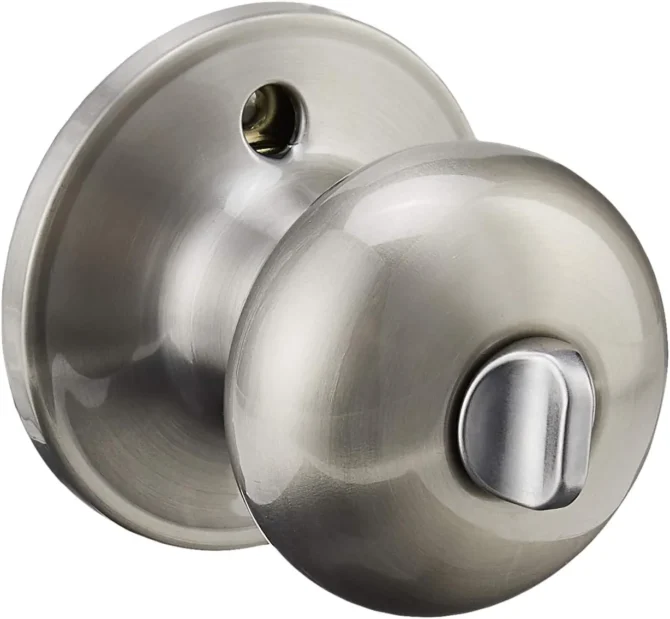 satin nickel door knob privacy