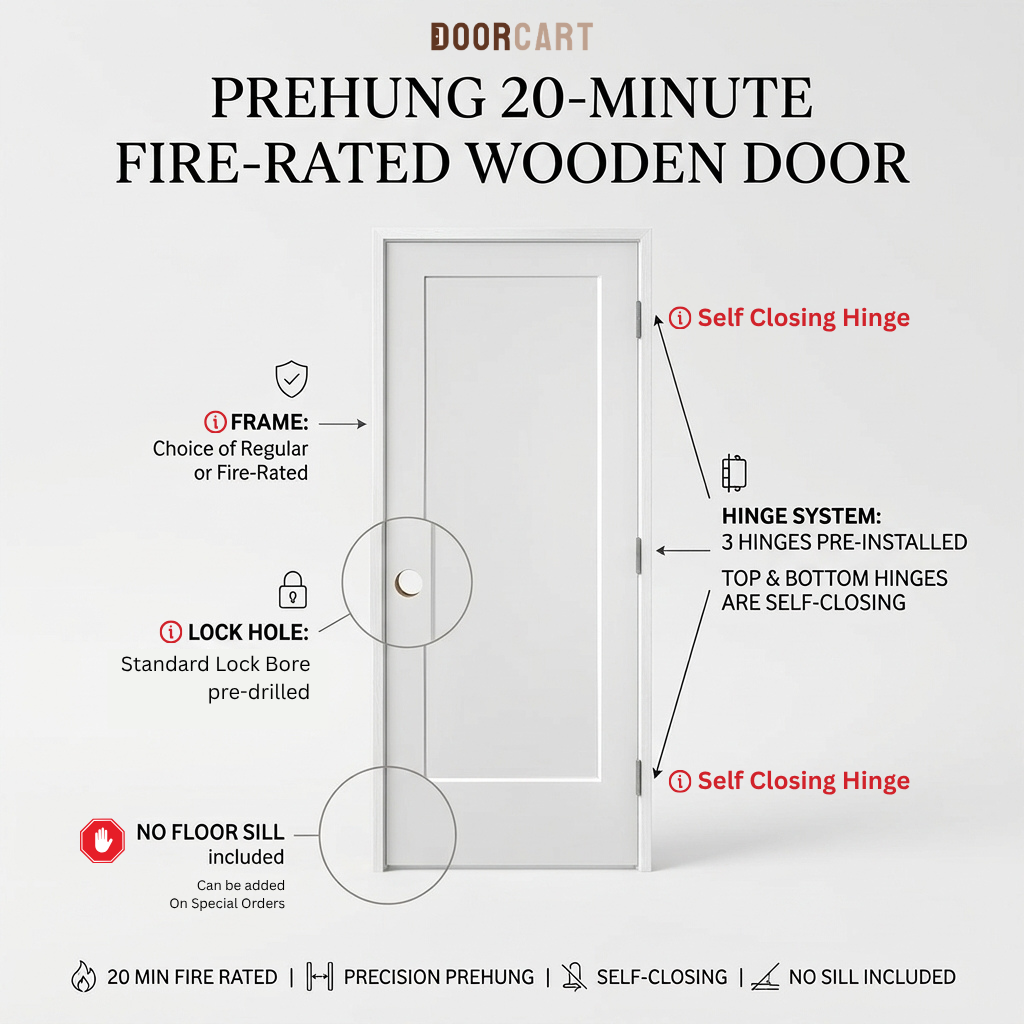 prehung fire rated door - infographic