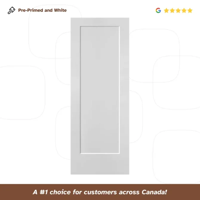 One Panel interior door, 1 panel door, Lincoln Park Hollow Core Smooth Interior Door Slab