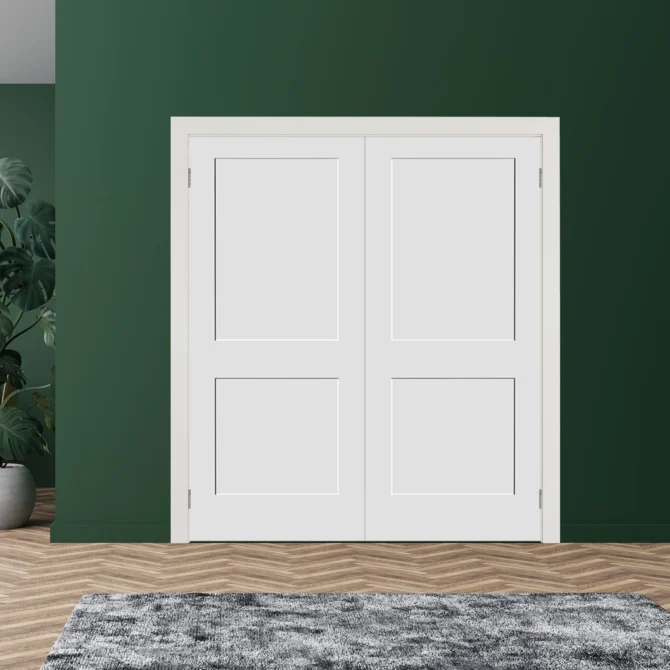 2 Panel Prehung French Door – Hollow Core Interior Door - Image 2