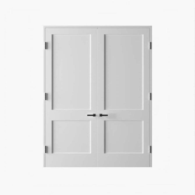 Solid 2 panel french door - closet door
