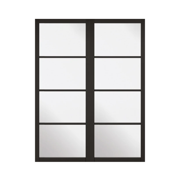 Soho Door - Black door clear glass