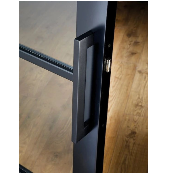 Clear Glass 4 Panel Black Frame Door - Image 7