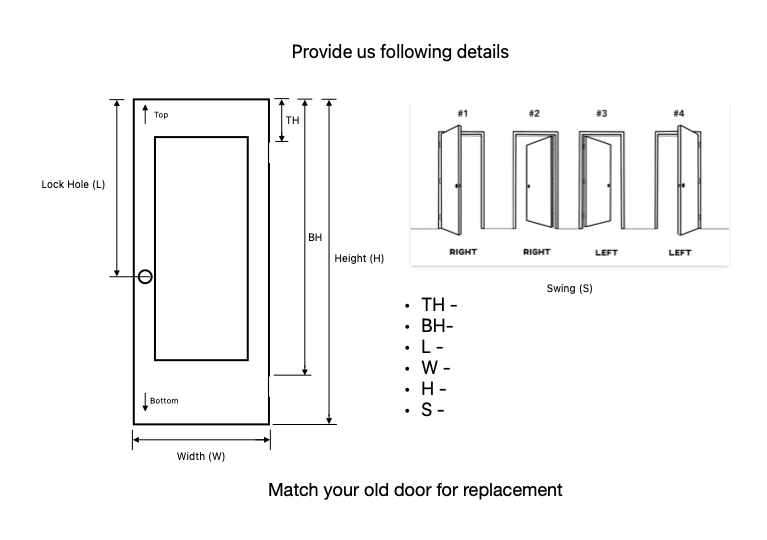 Match your Old Door for Replacement