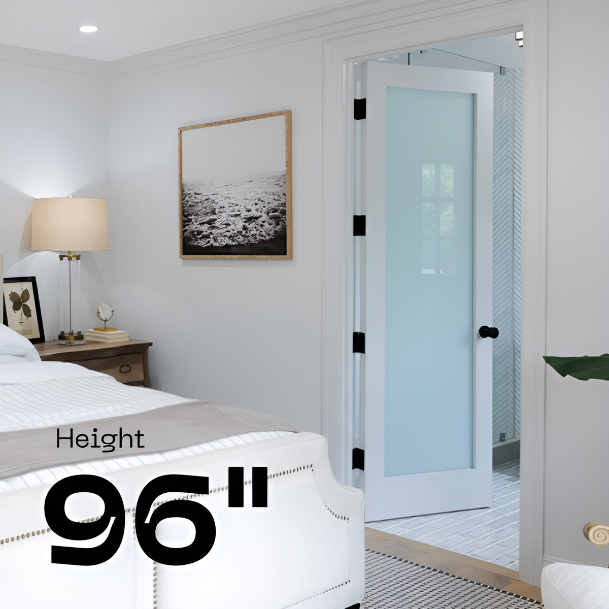 1 Lite Frosted Glass Door - 96 inches