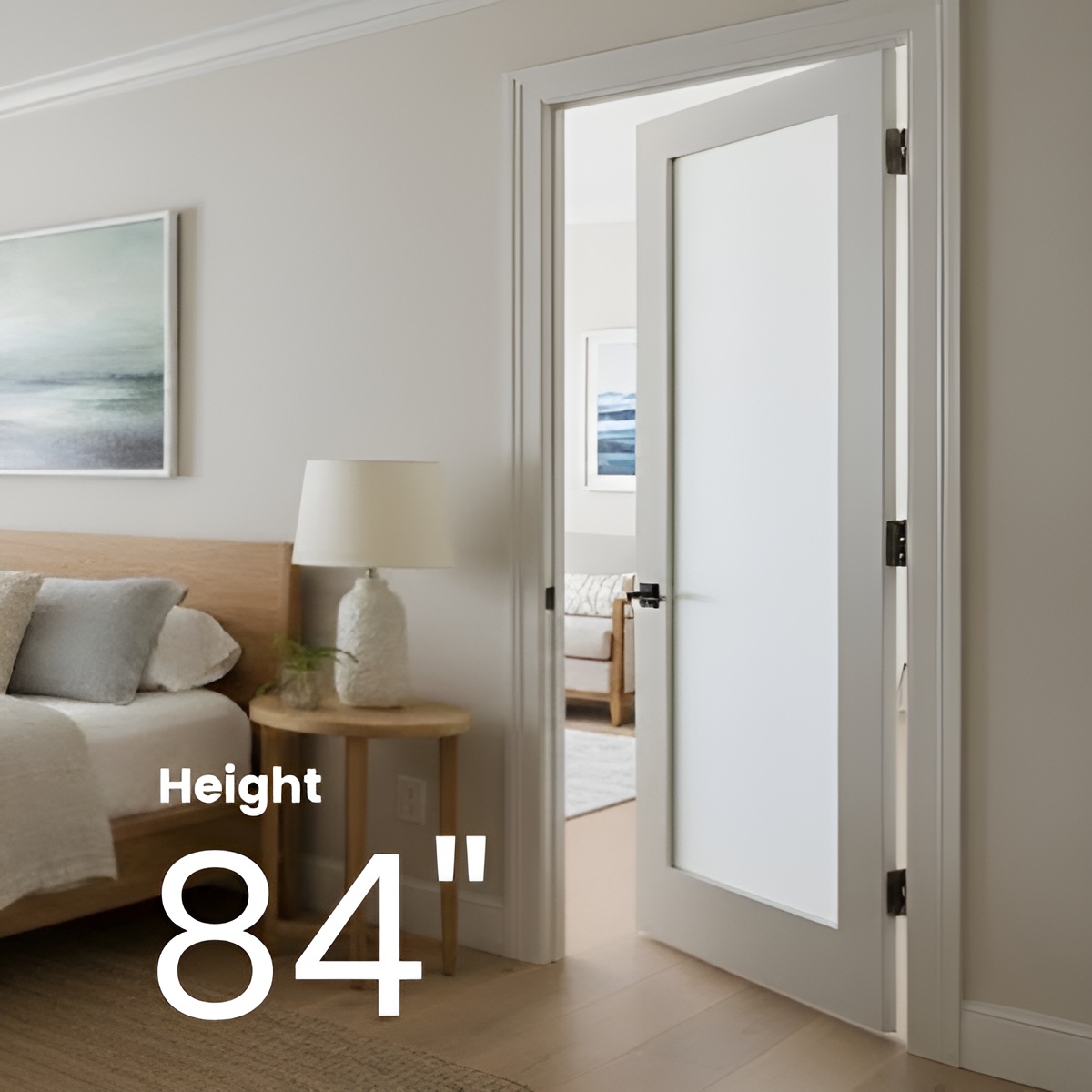 84 inches glass door - frosted glass