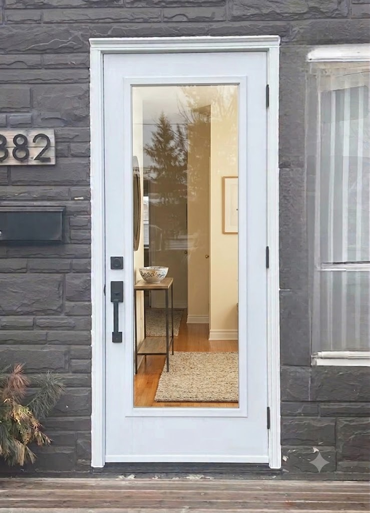 exterior clear glass door